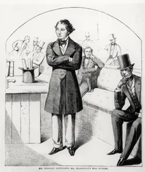 Mr. Disraeli kritisiert Mr. Gladstones Kriegsbudget, ca. 1853-54